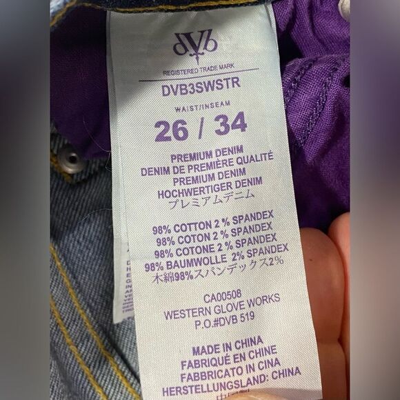 Victoria Beckham dVb Straight Leg Premium Denim Jeans 26x34 LNWO Tags - Picture 9 of 11